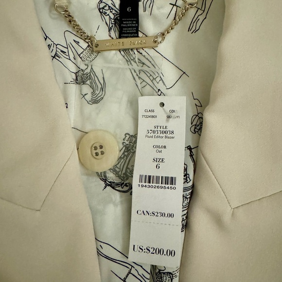 WHBM Office Siren Cream Blazer Suit Jacket NWT - Picture 2 of 9